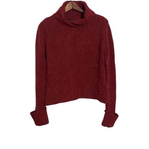 Banana Republic Wool Blend Knitted Turtleneck Sweater Red Size Large - Picture 1 of 7
